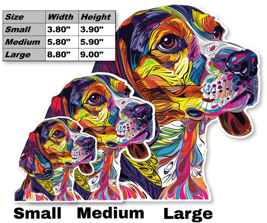 Colorful Dog Decals